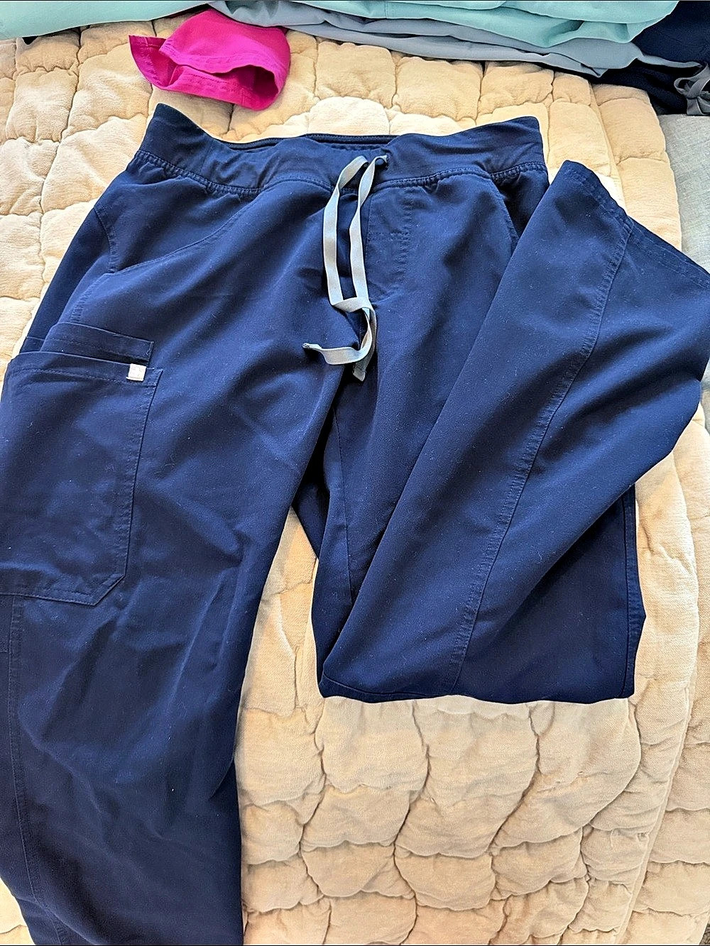 Figs Kade cargo scrub pant navy